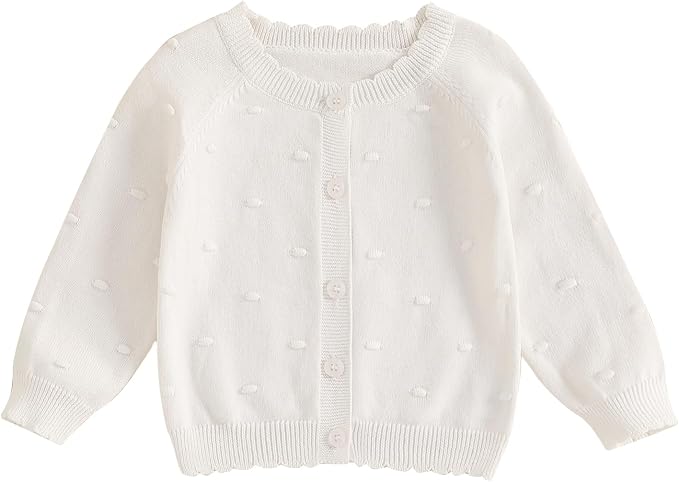 BULINGNA Toddler Baby Girl Cardigan Sweater Long Sleeve Button Down Knit by BULINGNA