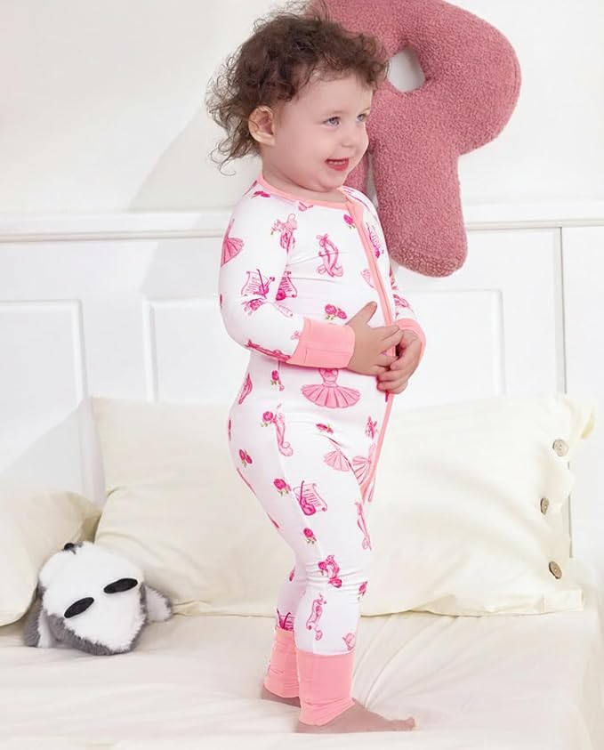 babee Reshinee Viscose Derived from Bamboo Baby Footie Pajamas Convertible - Image 3