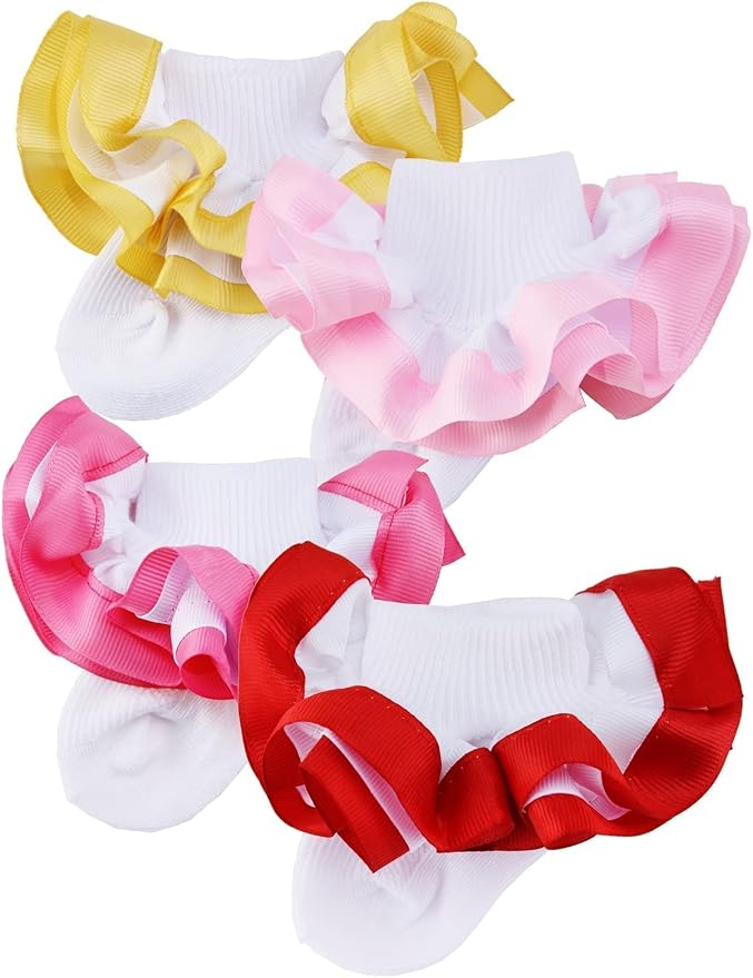 PrinceSasa Little Baby Girl Princess Lace Ruffles Socks Set - Image 5