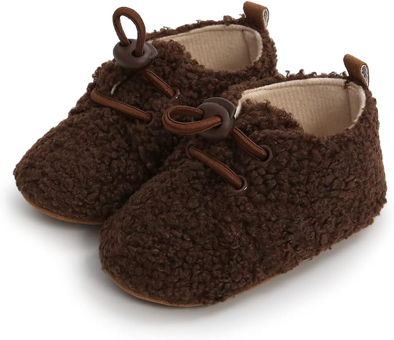 Ohwawadi Infant Baby Boys Girls Slippers Cozy Fleece Booties Soft Bottom Warm - Image 5