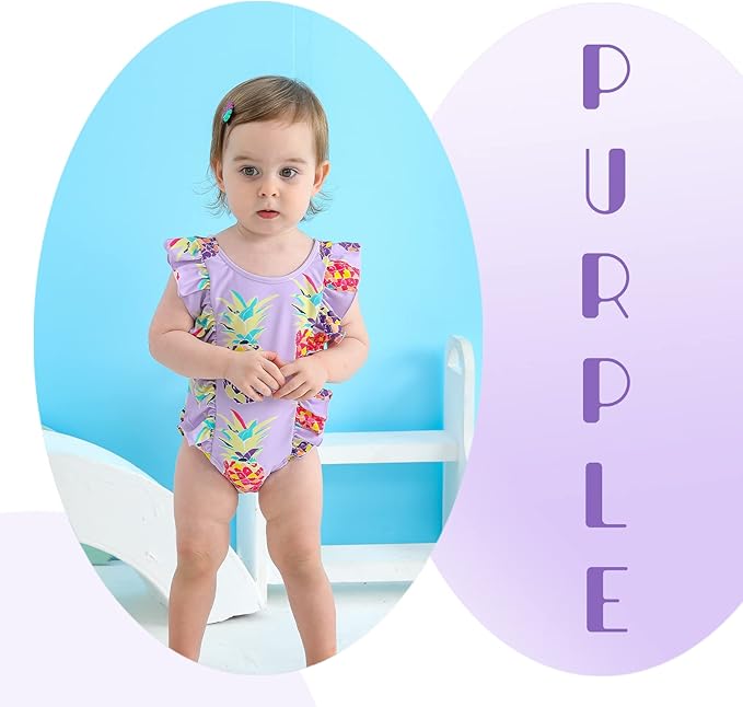 Newborn Baby Girl Ruffle Swimsuit Infant Toddler One Piece Floral Bikini Beach Bathing Swimwear Set
