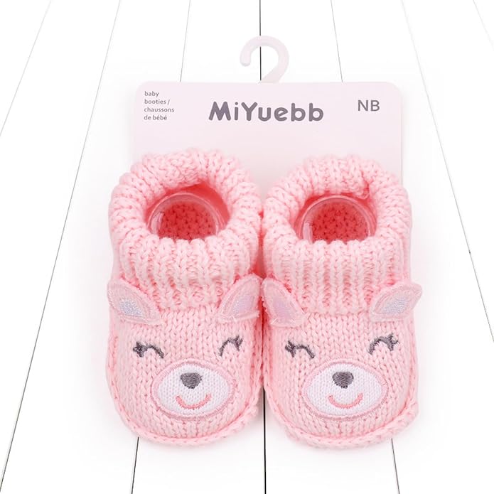 Infant Baby Boys Girls Knitted Booties Soft Cute First Walking Socks Shoes | - Image 3