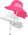 Toddler Baby Sun Hat Kids Summer Beach Essentials Adjustable Beach Hats by HONGTEYA