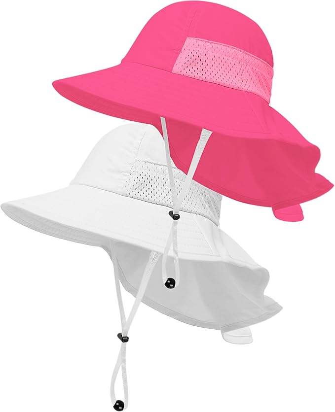 Toddler Baby Sun Hat Kids Summer Beach Essentials Adjustable Beach Hats by HONGTEYA