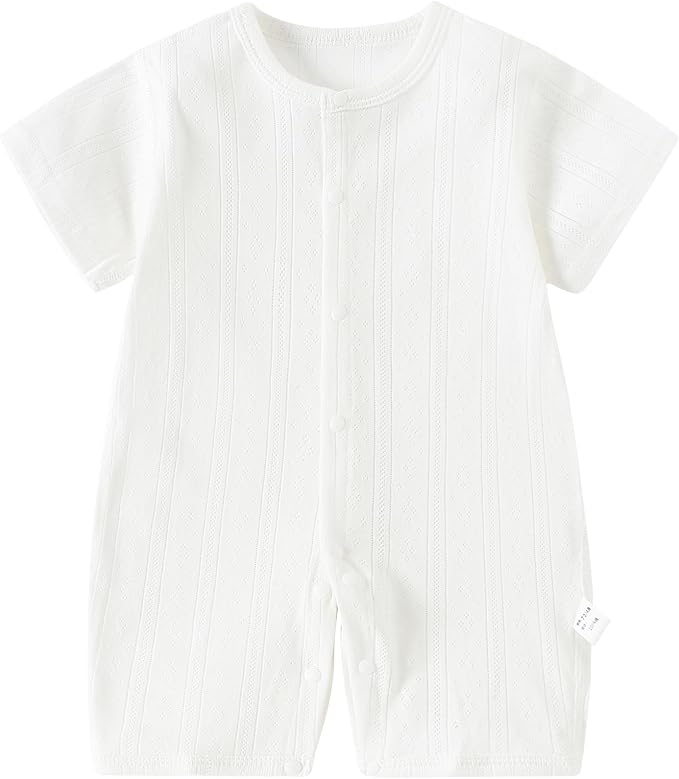 AMIYAN Unisex Baby Cotton Romper Boys Short Sleeve One-Piece Jumpsuit Infant by AMIYAN