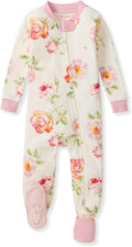 Burt's Bees Baby Girls Organic Cotton, Snug Fit Footed Sleeper Pajamas | by BurtsBeesBaby