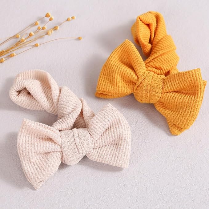 4 Pcs Baby Girl Headband Infant Big Bow Headbands Soft Elastic Newborn Headwrap - Image 4