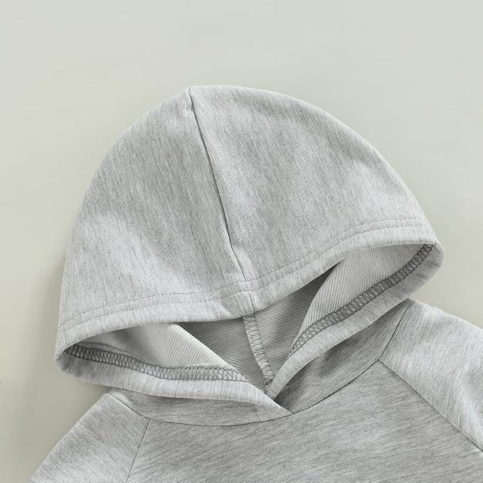 Thorn Tree Newborn Baby Boys Hooded Sweatshirt Long Sleeve Solid Romper Infant - Image 3