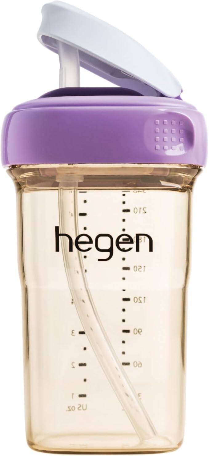 hegen PCTO™ 240ml/8oz Straw Cup PPSU Purple (Slow Flow) - 6 months and above