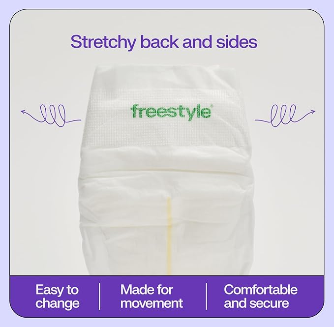 Freestyle BambooTek Diapers - (Size 1) Hyper Absorbent & Non-Toxic – Disposable Diapers for Sensitive Skin – Ultra Soft Diapers (8-14 lbs) – 204 Count