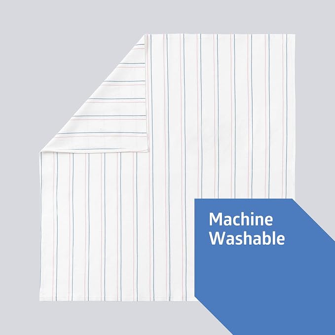 Medline Candystripe Baby Receiving Blanket, 100% Cotton, 36 x36 in - Image 3