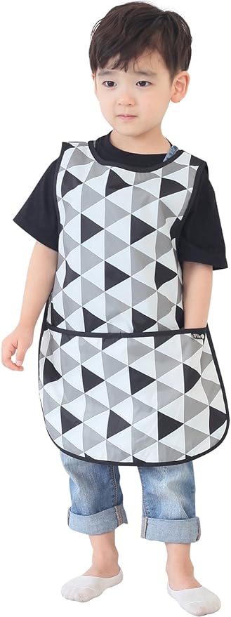 Kids Painting Apron – Waterproof Art Smock for Toddlers & Preschoolers, Messy Play, Baking, Crafts, Cooking, Mealtime