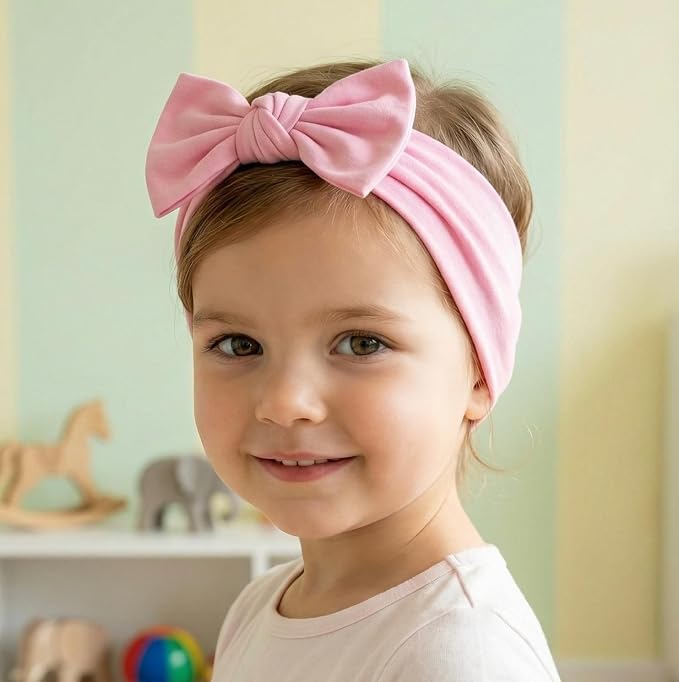 Baby Girl Headbands-Infant, Toddler Cotton Handmade Hairbands - Image 6