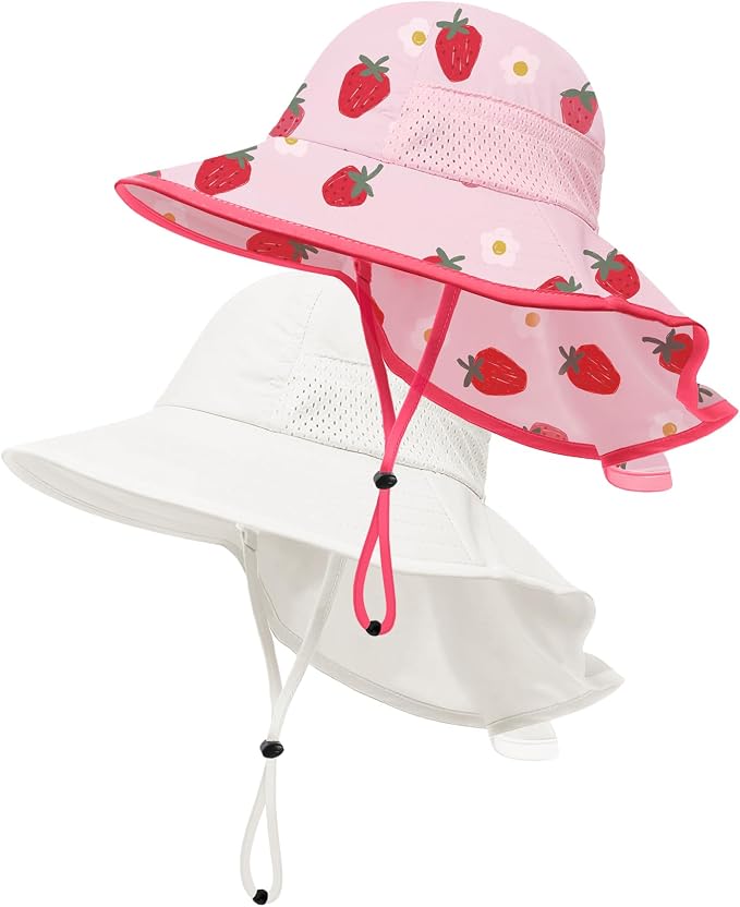 Baby Sun Hat with Neck Flap UPF 50+ by MACOWCF