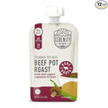 Serenity Kids 7+ Months Beef Pot Roast Bone Broth Puree Baby Food Pouches - BPA-Free Toddler Pouch w/Grass Fed Beef & Organic Veggies - Clean Label Project Purity Award Certified - 3.5 Oz, 12 Pack