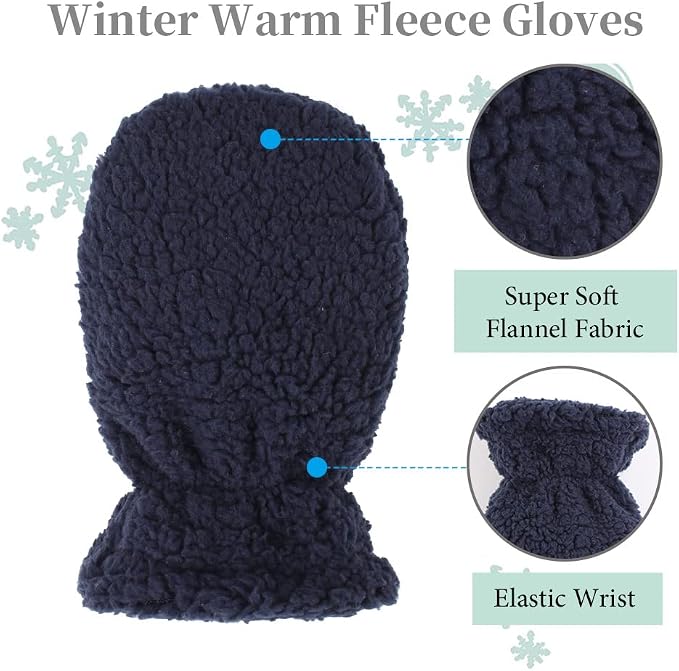 Zsedrut Baby Boys Winter Glove Warm Toddler Infant Girls Mittens Fleece Lined - Image 2