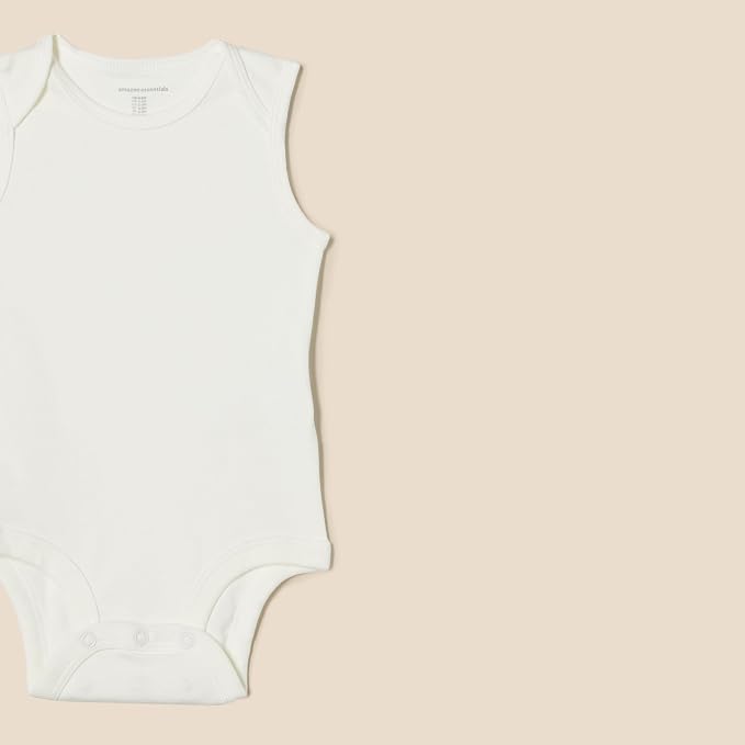 Amazon Essentials Unisex Babies' Sleeveless Cotton Rib Bodysuits - Image 2