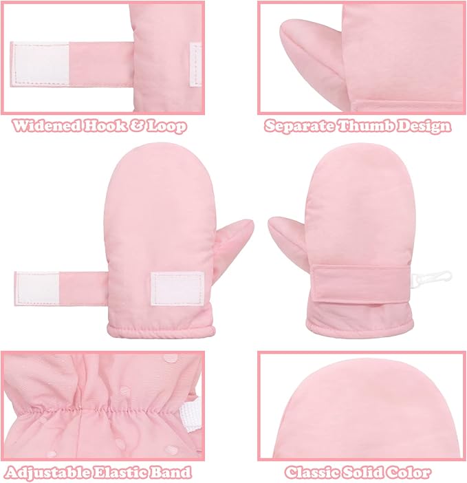 Sarfel Toddler Mittens Waterproof Toddler Gloves Baby Winter Mittens Toddler - Image 4
