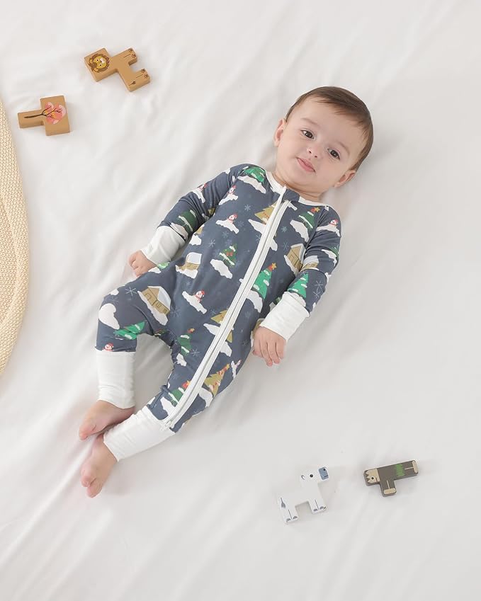 GUISBY Baby Footless Pajamas, Rayon of Bamboo, NB-2T | Rayon of bamboo softness - Image 4