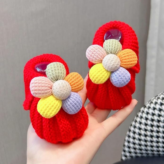 Newborn Shoes, Baby Girls Boys Hand Knit Booties, Photography Props, Photoshoot - Image 4