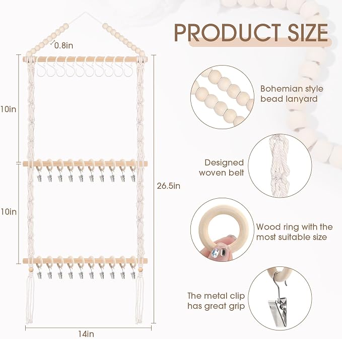 POVETIRE Pacifier Clip Holder Baby Bibs Organizer Burp Cloth Storage - Image 3