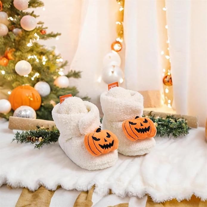 Ohwawadi Infant Baby Boys Girls Slippers Cozy Fleece Booties Soft Bottom Warm - Image 6
