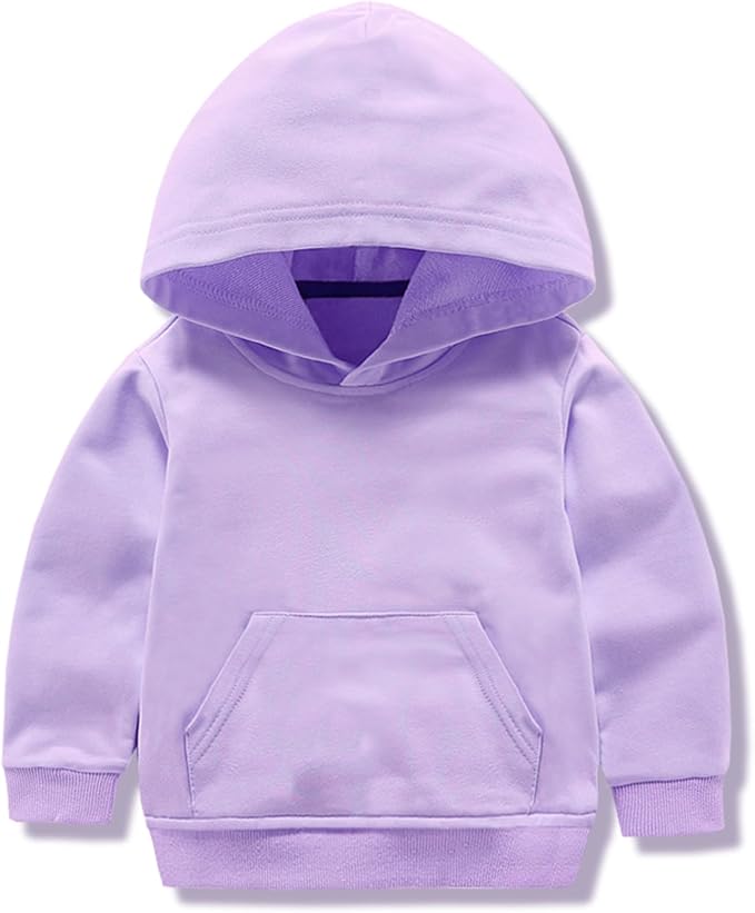 Toddler Boys Girls Sweatshirt Cotton Solid Fall Pullover Hoodie | Long Sleeve by YAGATA