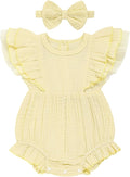 TITKKOP Ruffle Bubble Romper for Baby Girl | One-Piece Shorts Jumpsuit | Summer by TITKKOP