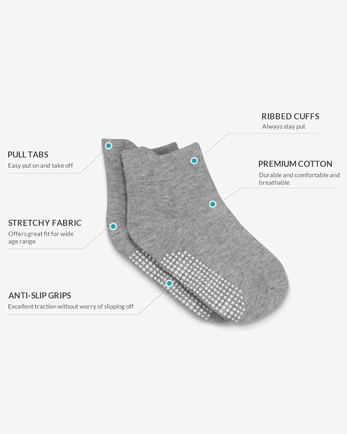 Infinno Baby Non Slip Ankle Socks 9 Pairs - Image 3