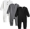 Bafeicao Baby Boy Girl 2/3 Pack Solid Romper Ribbed Short/Long Sleeve | by Bafeicao