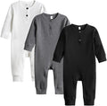Bafeicao Baby Boy Girl 2/3 Pack Solid Romper Ribbed Short/Long Sleeve | by Bafeicao