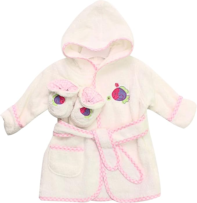 Spasilk 100% Cotton Hooded Terry Bathrobe by Spasilk