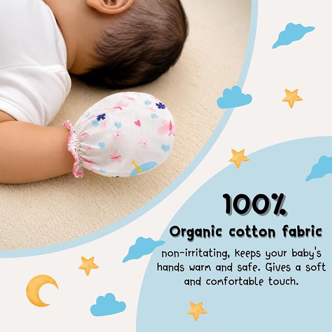 Baby Mittens No Scratch, Newborn Gloves 0-6M, Registry Essential - Image 5