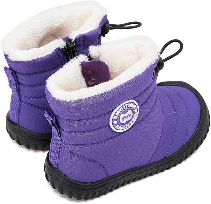 BMCiTYBM Toddler Baby Snow Boots Winter Shoes Boys Girls Cold Weather Baby Faux Fur Shoes