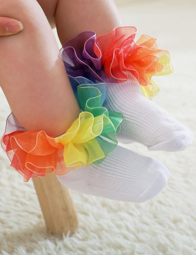 PrinceSasa Little Baby Girl Princess Lace Ruffles Socks Set - Image 4