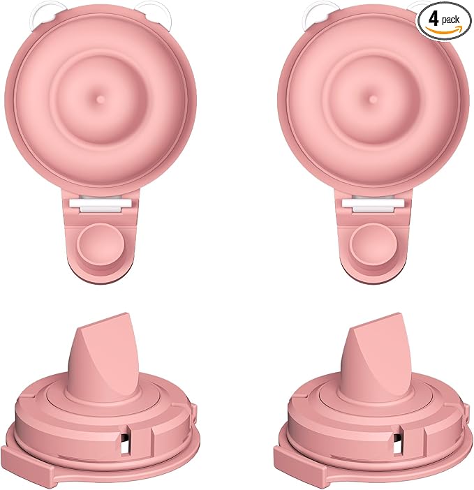2pcs Duckbill Valves and 2pcs Double-Layed Diaphragm Compatible with Momcozy Upgraded Mobile Flow M9, Upgraded M9 Valve Diaphragm Breastfeeding Parts, Not Original Parts, 4 Packs Red
