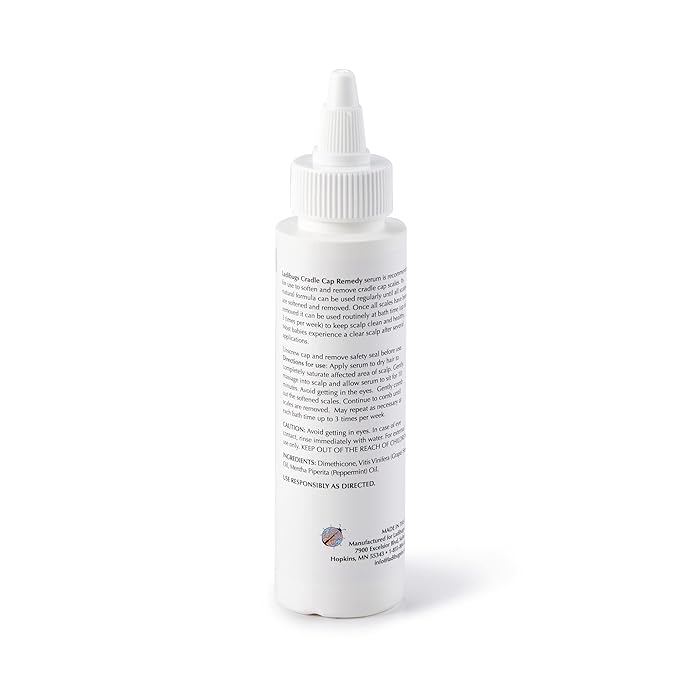 Ladibugs Cradle Cap Remedy Kit, 3oz | Includes Cradle Cap Serum & Fine-Toothed Comb | Effectively Removes Scales & Flakes | Soothes & Softens Scalp
