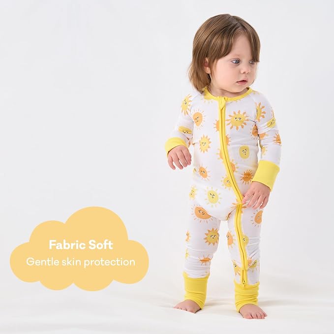 pureborn Baby Sleeper Viscose from Bamboo Zipper Footies 0-24 Months - Image 3