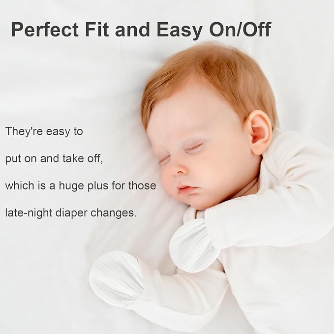 MOMSMENU Baby Mittens Newborn Muslin Soft No Scratch 0-6 Months 6-Pack | - Image 5