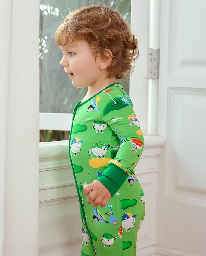 babee Reshinee Bamboo Viscose Baby Footie Pajama, Zipper Sleeper Boys Girls - Image 2