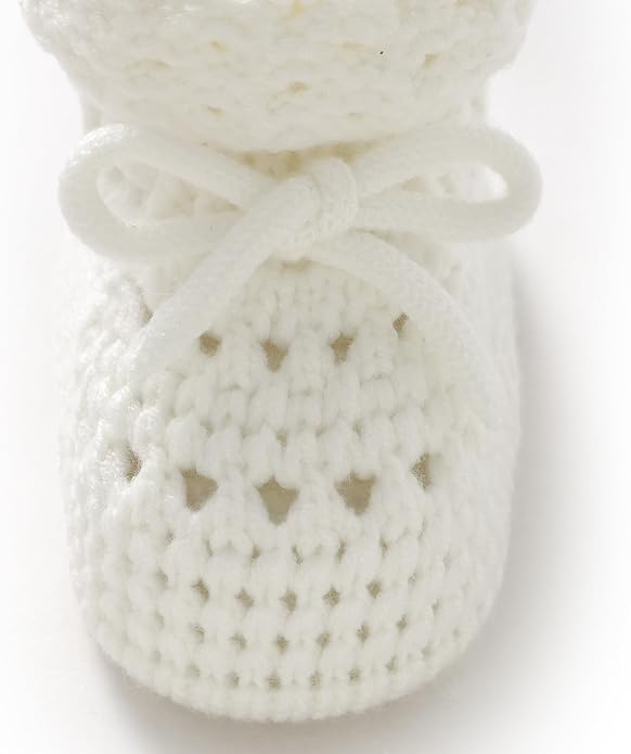 Baby Booties 100% Cotton Knitted Newborn First Cozy Warm Crib Shoes - Image 6