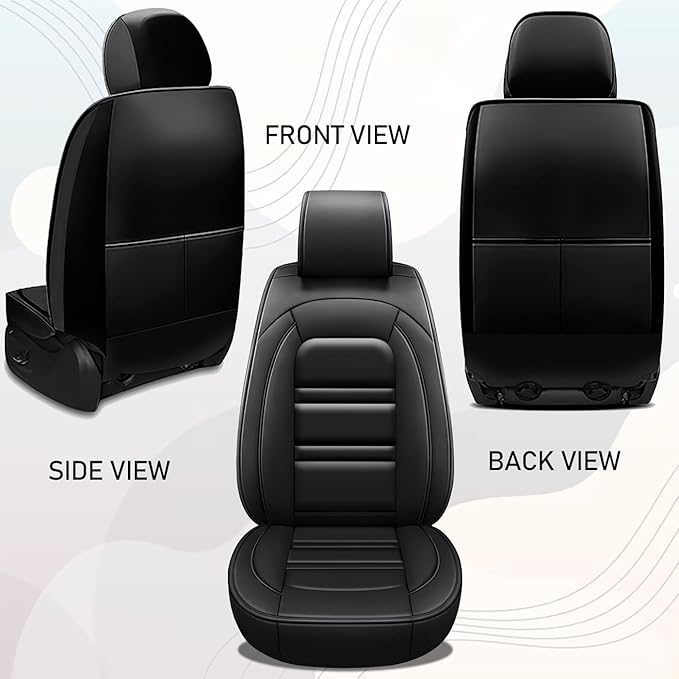 Seat Cover for Chrysler Car 300 2005-2023 | Car Seat Covers Front Seats, Waterproof Seat Protectors, Automotive Front Seat Covers (Front Seat, Black)