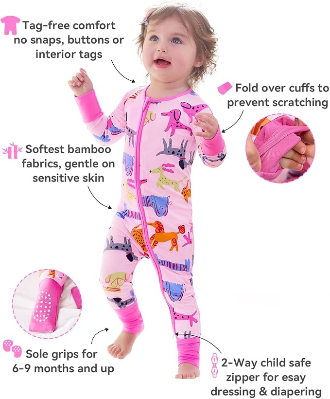 babee Reshinee Viscose derived from bamboo Baby Pajamas Convertible Footie - Image 2