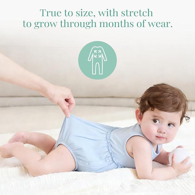 PATPAT Baby Girl Bamboo Viscose 2-Pack Romper & Dress | Color-Coded Snaps - Image 6