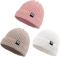 JANGANNSA Simple Knitted Baby Beanie Hip-Hop Boys Winter Hat Toddler Kids Bonnet for Girls 0-5Y