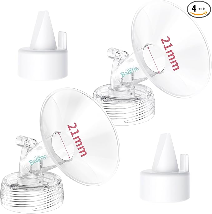 21MM Flange and Duckbill Valve Set Compatible with Spectra S1 S2 9 Plus, Wide Mouth Breast Pump Replacement Parts, Multiple Size Options 13–30mm, Not Original Accessories