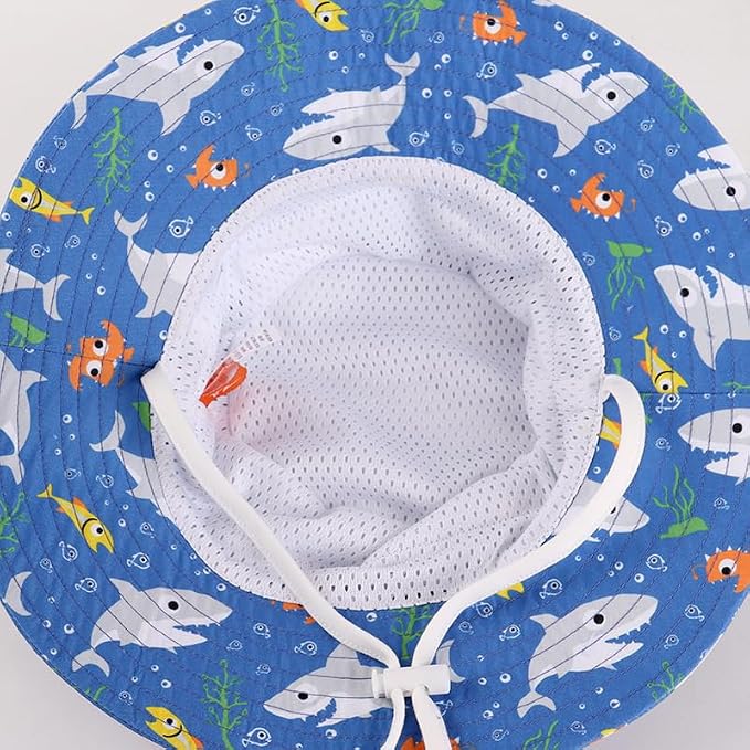 LANGZHEN Sun Protection Hat for Kids Toddler Boys Girls Wide Brim Summer - Image 8