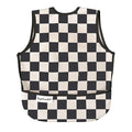 Twinkle Short Sleeve Apron Baby & Toddler Bib – Waterproof, Mess-Proof Bibs for Eating & Feeding, Machine Washable, Perfect Holiday Gift (Black Checkers, 2-4Y)