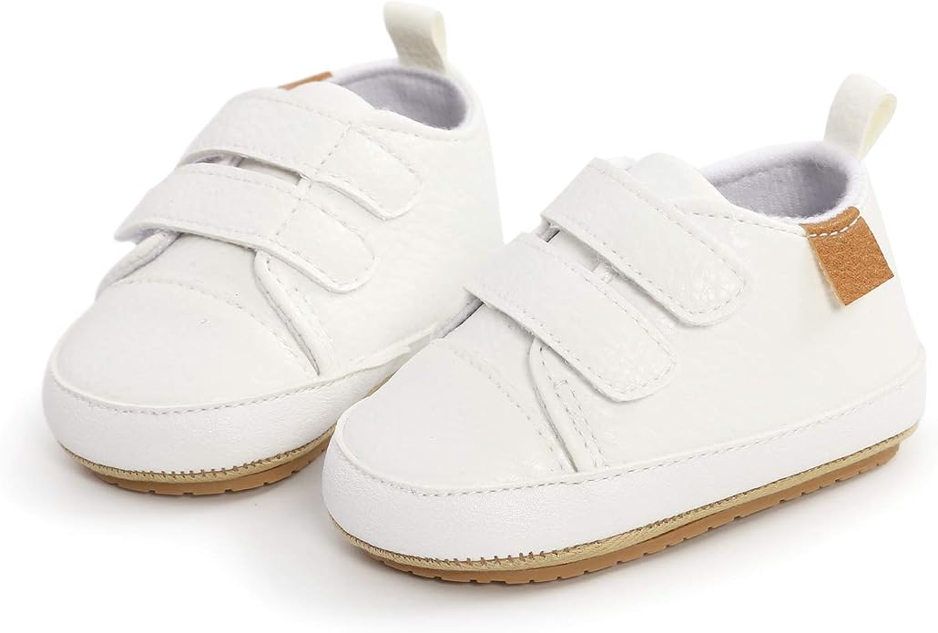 Meckior Toddler Baby Boys Girls High Tops Ankle Sneakers Soft Anti-Slip Sole PU - Image 4