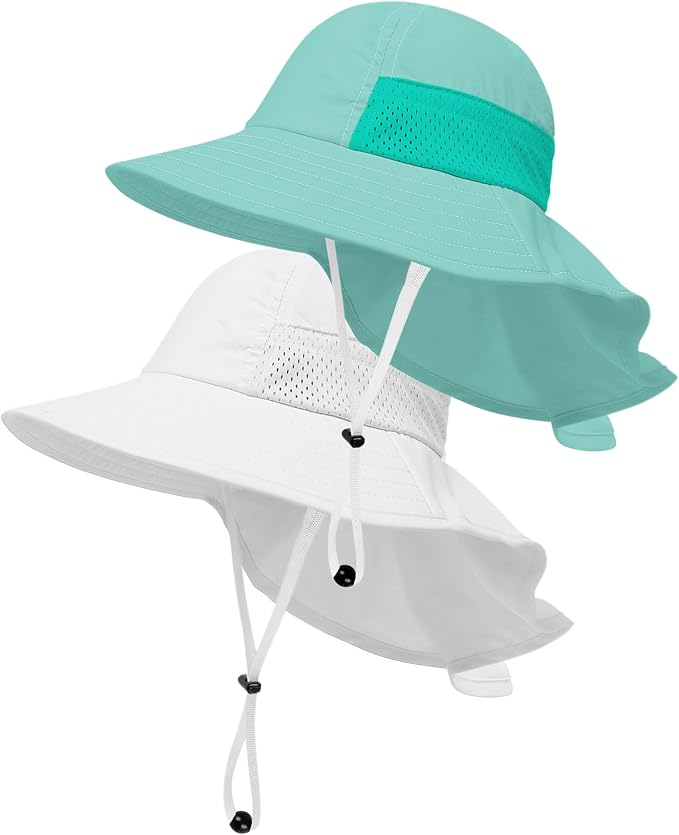 Toddler Baby Sun Hat Kids Summer Beach Essentials Adjustable Beach Hats by HONGTEYA